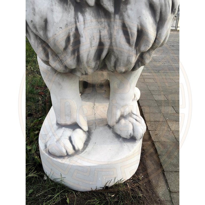 XXXL Löwe Löwen Tierfigur Torwächter Türwächter Steinfigur Steinskulptur Garten von vorne links schauend