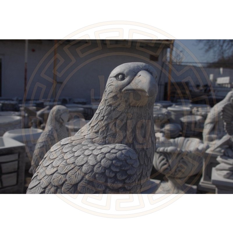 2x Steinadler Raubvogel Greifvogel Gartenfigur 2x Säulensockel Steinsäule Säule