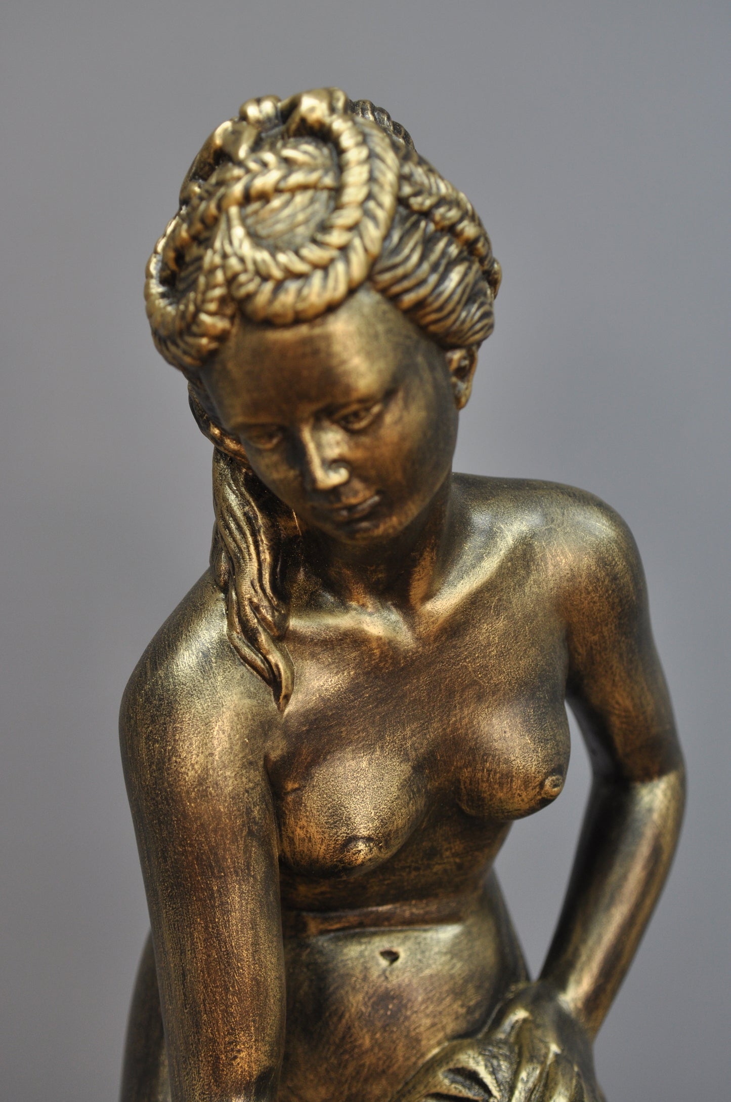 Frauenfigur Frauenstatue Skulptur Frauenbüste Handbemalt Vintage Stil Jugendstil