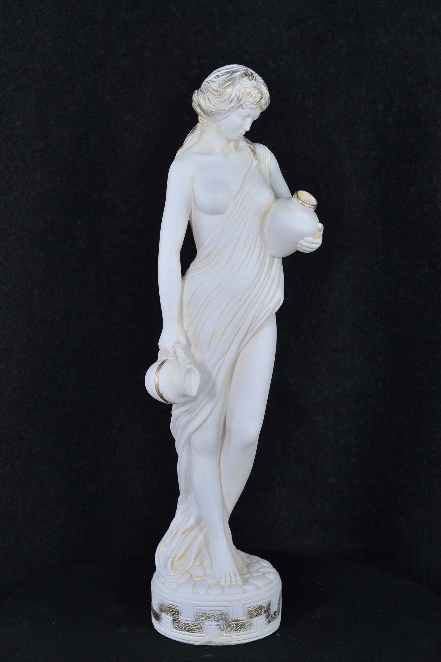 Frauenfigur Frauenstatue Skulptur Frauenbüste Handbemalt Vintage Stil Jugendstil