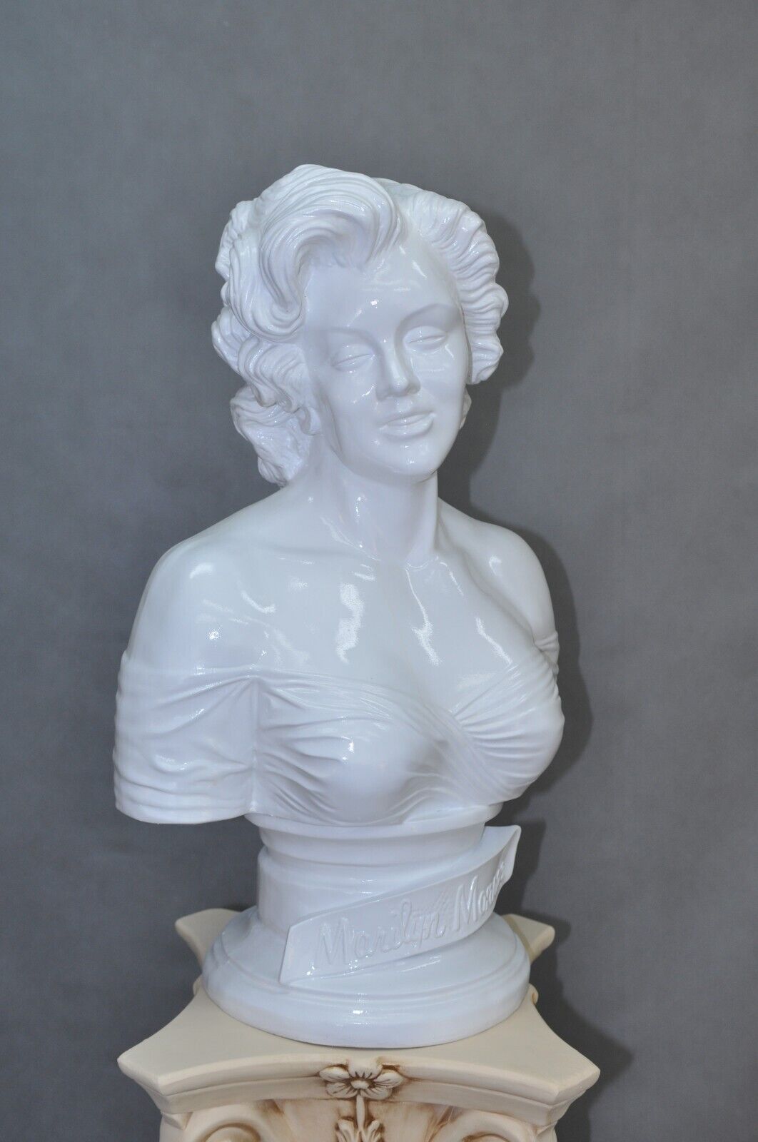 Frauenfigur Frauenstatue Skulptur Frauenbüste Handbemalt Vintage Stil Jugendstil