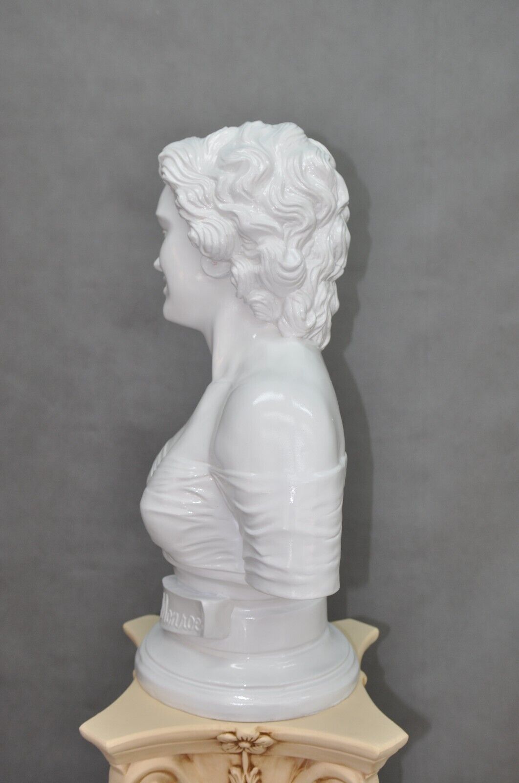 Frauenfigur Frauenstatue Skulptur Frauenbüste Handbemalt Vintage Stil Jugendstil