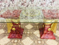 Red Lady Wohnzimmertisch Barockstil Couchtisch Vintage Mäander Rot-Gold
