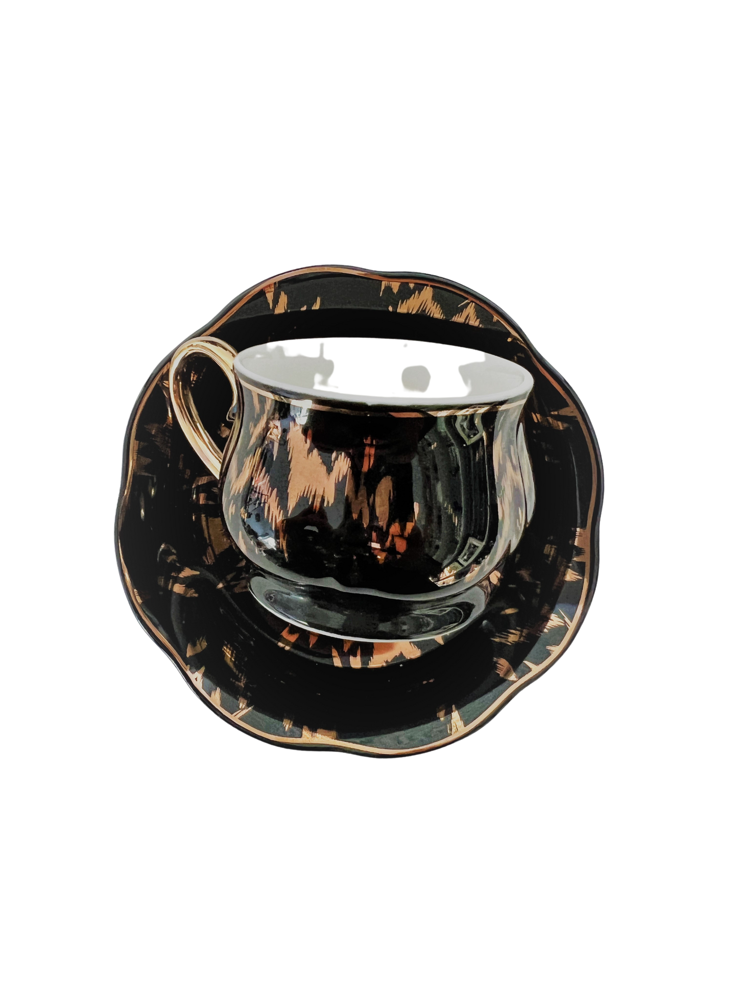 Designer Espressotassen 12 TLG für 6 Personen Barock Stil Mokka Tassen NEU 60 ML