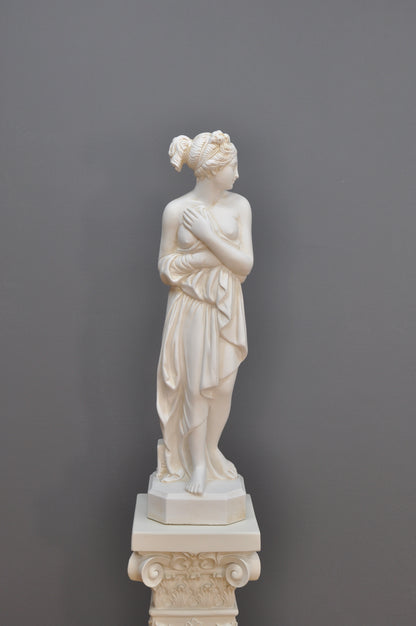 Frauenfigur Frauenstatue Skulptur Frauenbüste Handbemalt Vintage Stil Jugendstil