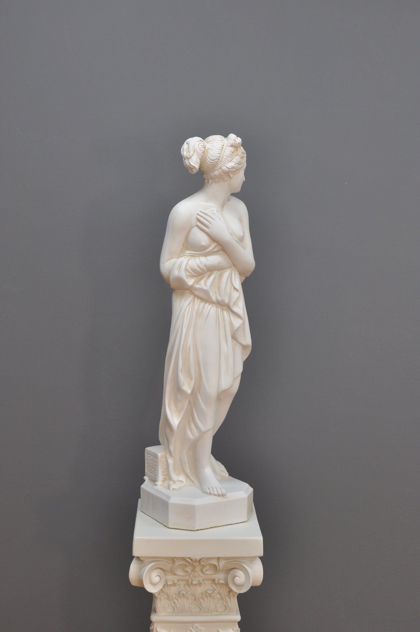 Frauenfigur Frauenstatue Skulptur Frauenbüste Handbemalt Vintage Stil Jugendstil