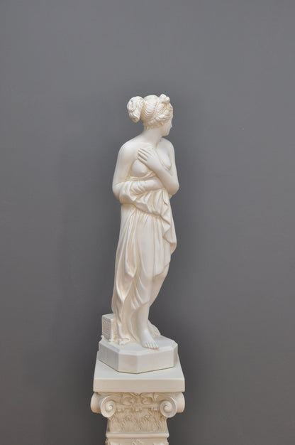Frauenfigur Frauenstatue Skulptur Frauenbüste Handbemalt Vintage Stil Jugendstil