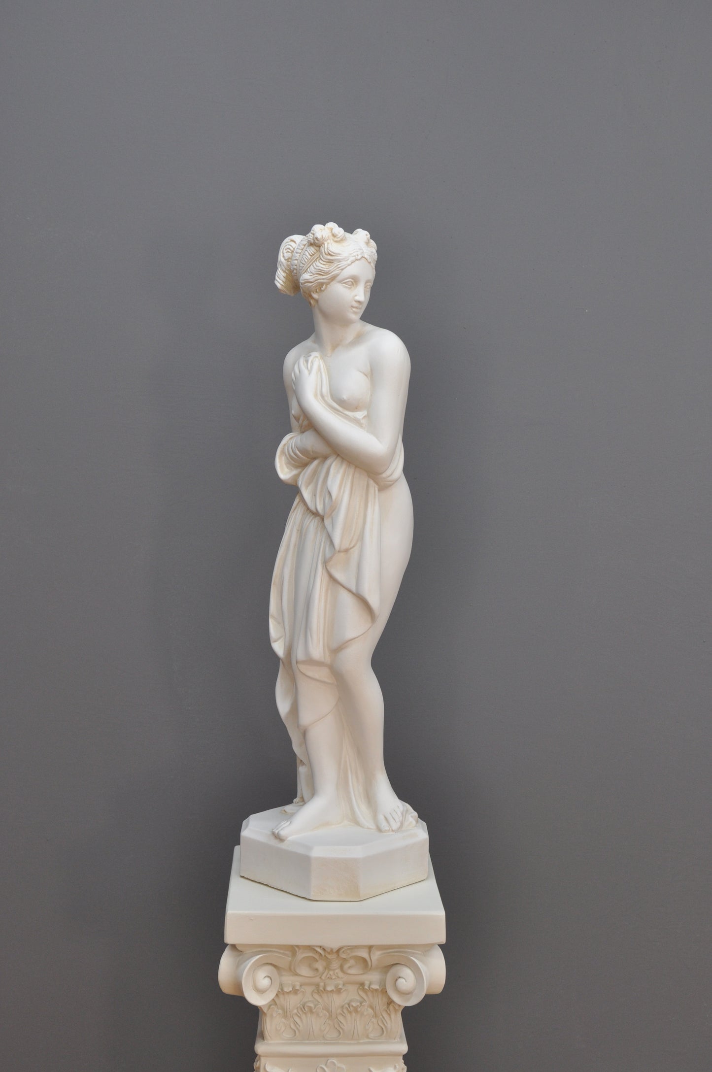 Frauenfigur Frauenstatue Skulptur Frauenbüste Handbemalt Vintage Stil Jugendstil