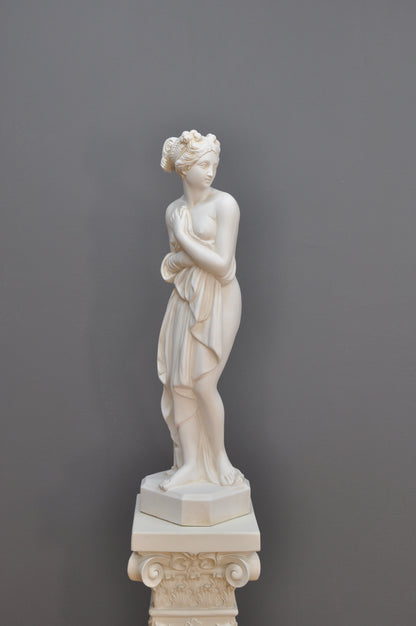 Frauenfigur Frauenstatue Skulptur Frauenbüste Handbemalt Vintage Stil Jugendstil