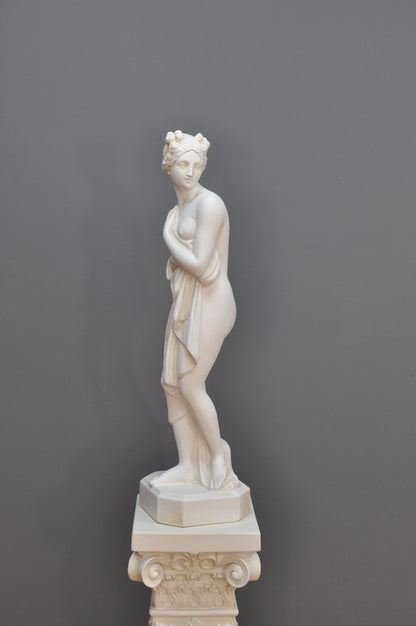 Frauenfigur Frauenstatue Skulptur Frauenbüste Handbemalt Vintage Stil Jugendstil