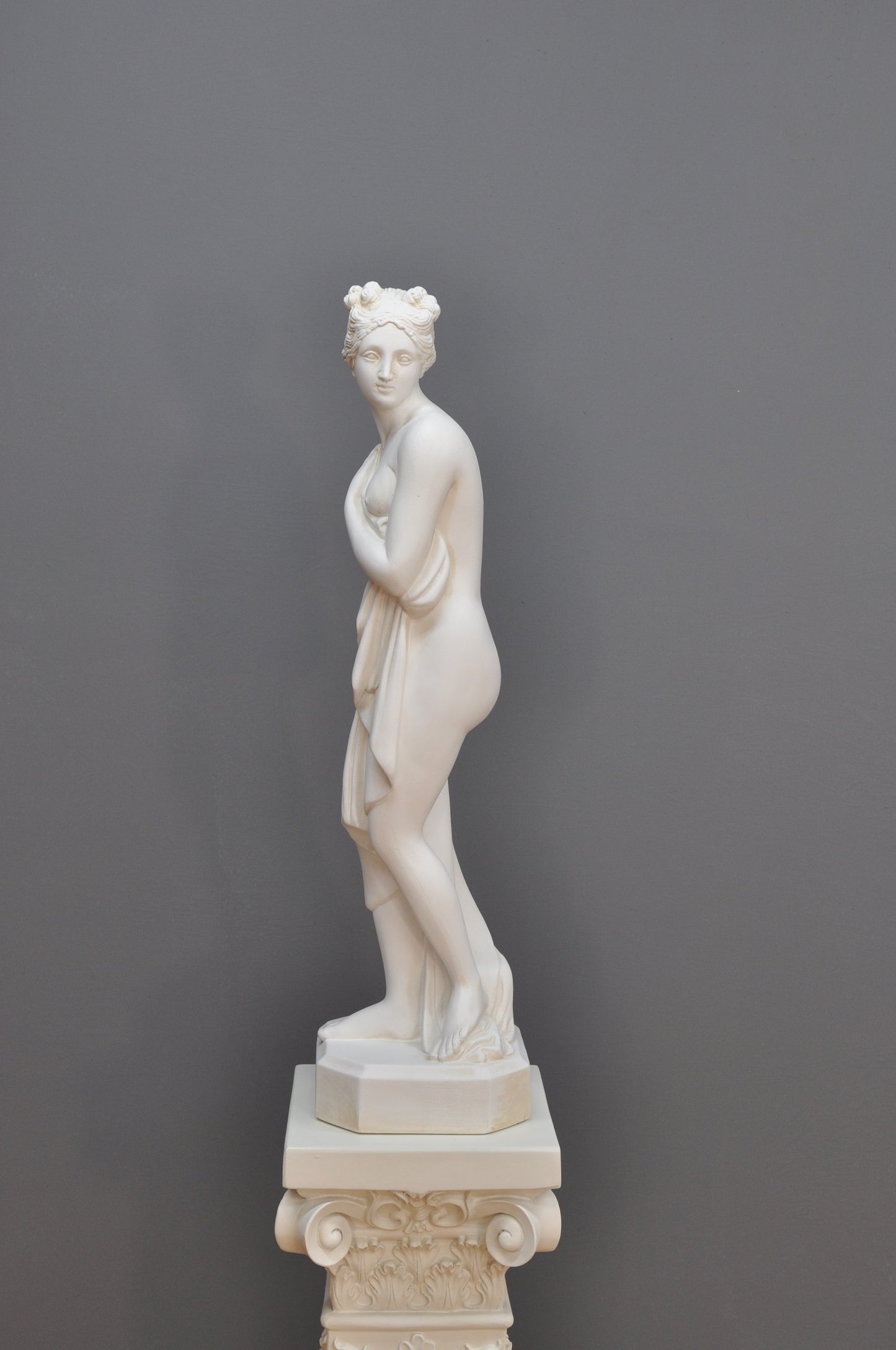 Frauenfigur Frauenstatue Skulptur Frauenbüste Handbemalt Vintage Stil Jugendstil