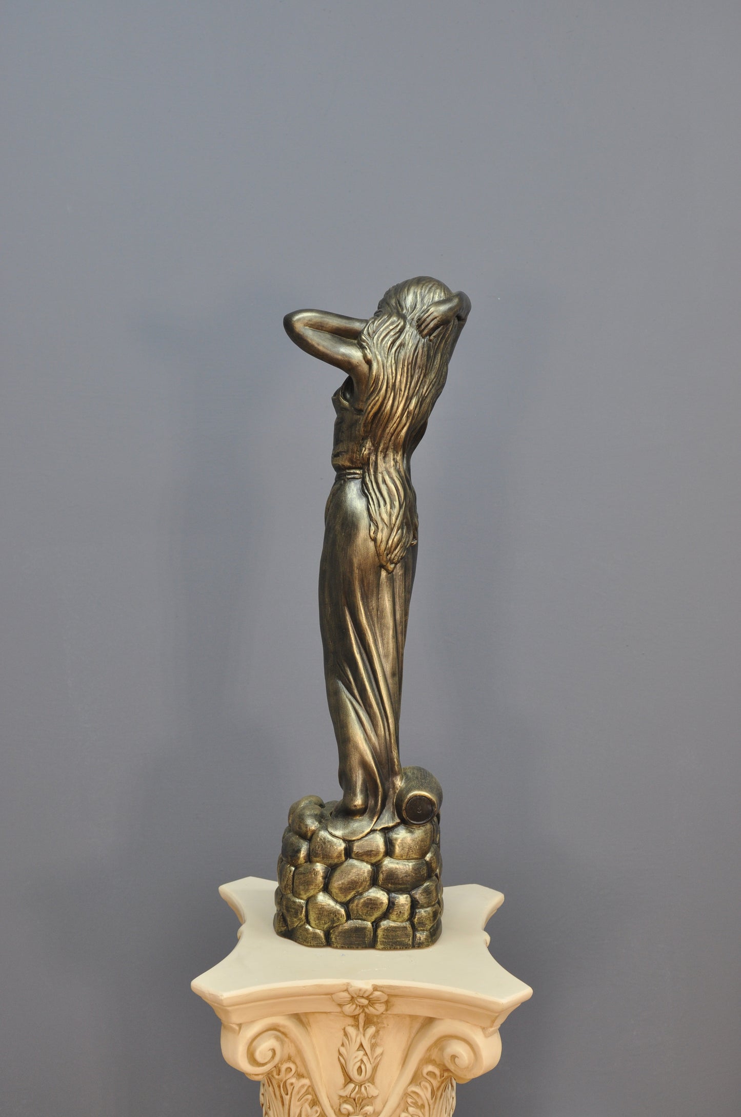 Frauenfigur Frauenstatue Skulptur Frauenbüste Handbemalt Vintage Stil Jugendstil