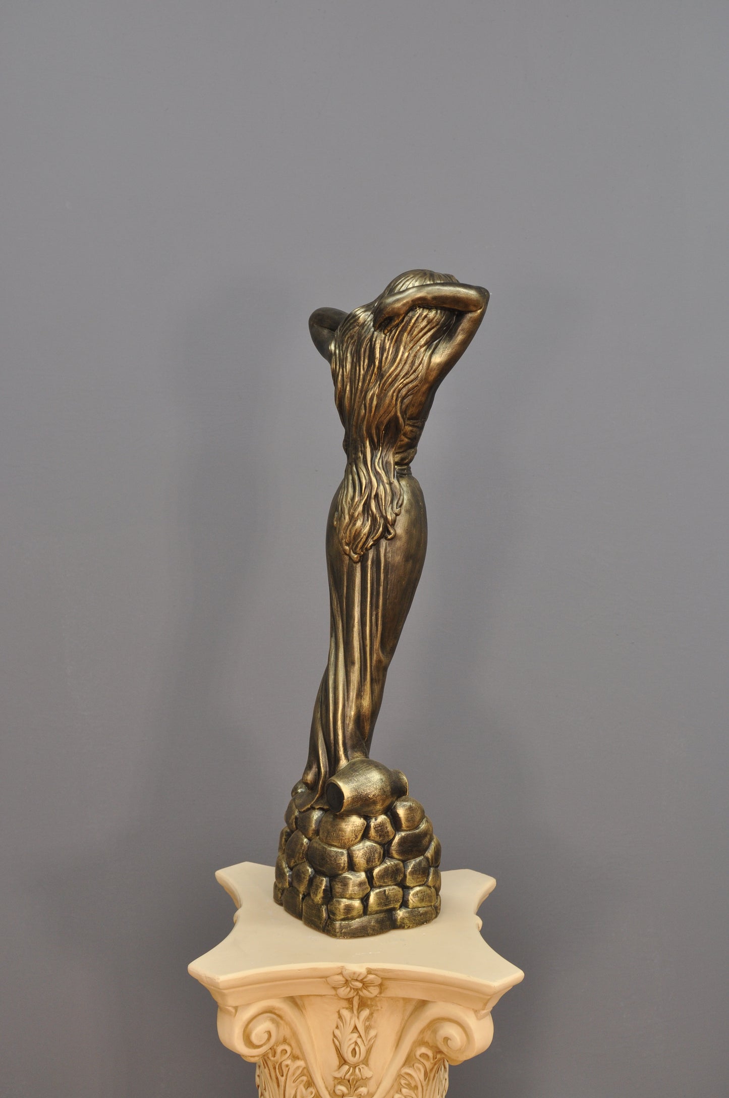 Frauenfigur Frauenstatue Skulptur Frauenbüste Handbemalt Vintage Stil Jugendstil