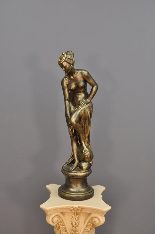 Frauenfigur Frauenstatue Skulptur Frauenbüste Handbemalt Vintage Stil Jugendstil
