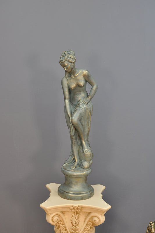 Frauenfigur Frauenstatue Skulptur Frauenbüste Handbemalt Vintage Stil Jugendstil