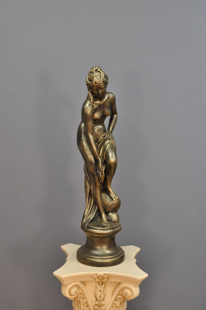 Frauenfigur Frauenstatue Skulptur Frauenbüste Handbemalt Vintage Stil Jugendstil