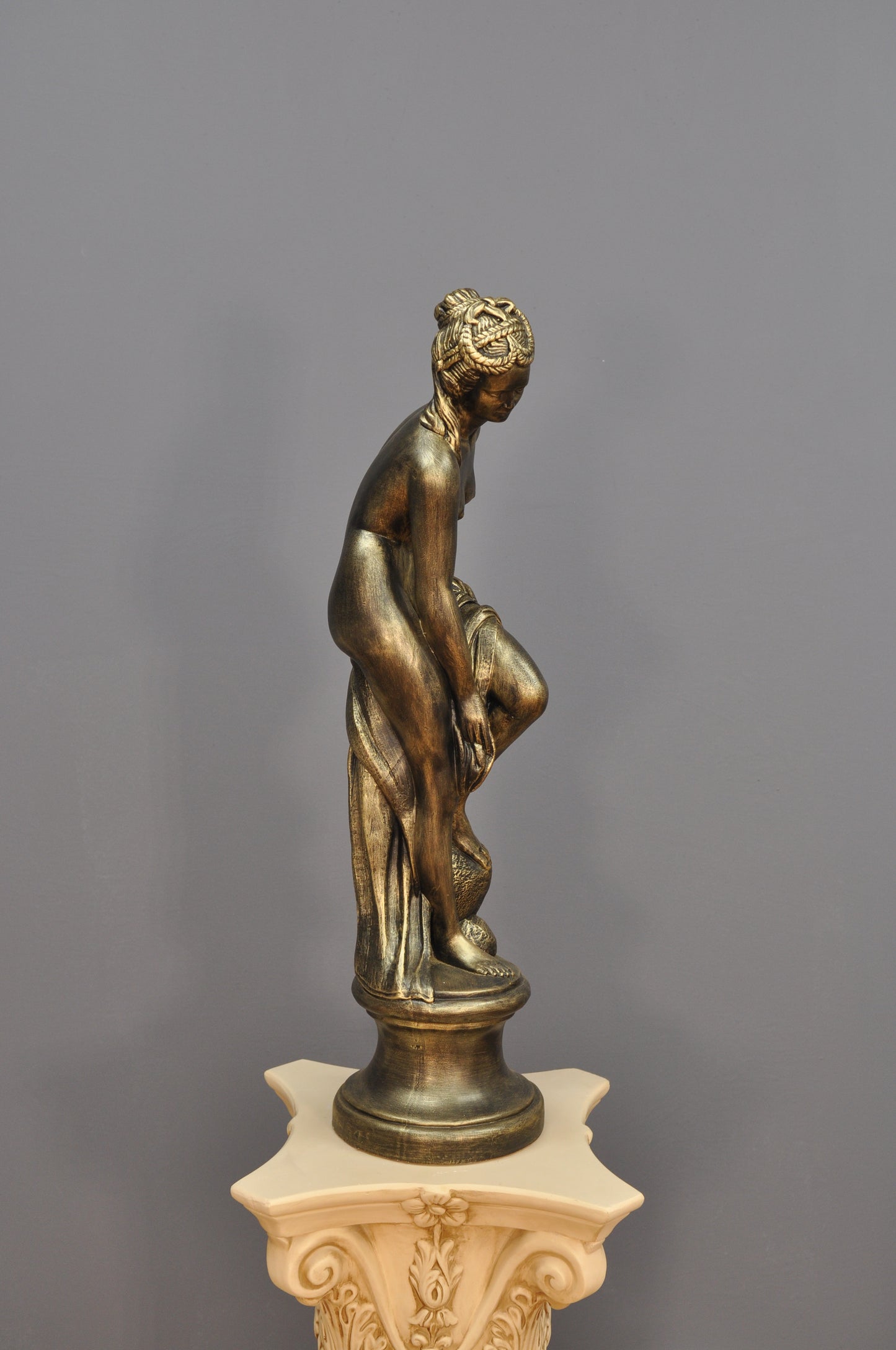 Frauenfigur Frauenstatue Skulptur Frauenbüste Handbemalt Vintage Stil Jugendstil