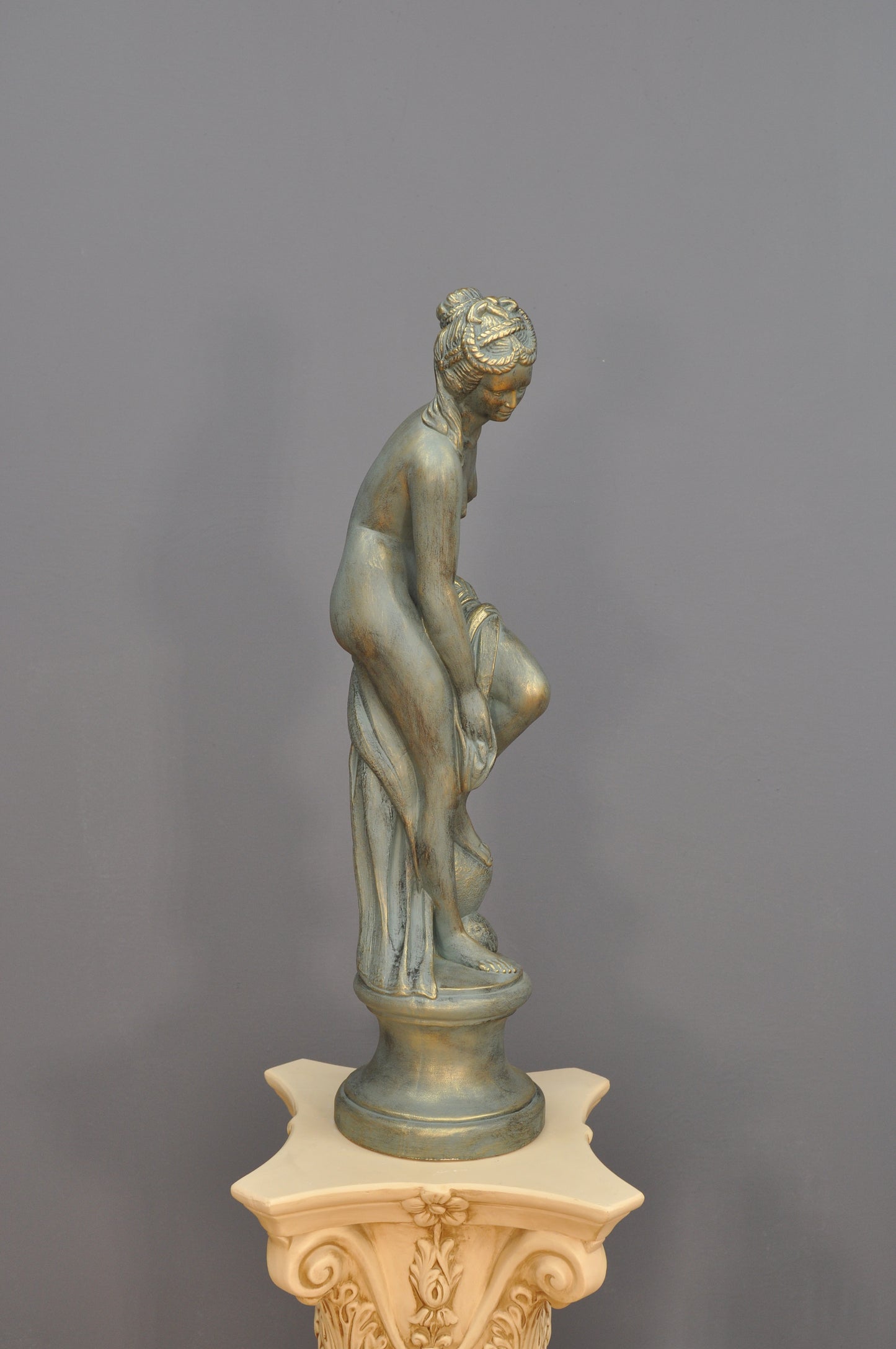 Frauenfigur Frauenstatue Skulptur Frauenbüste Handbemalt Vintage Stil Jugendstil
