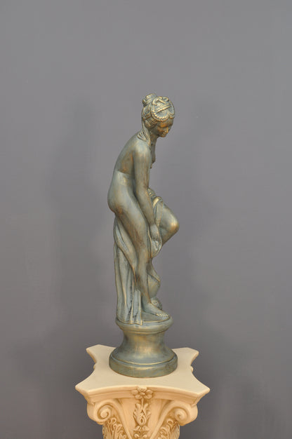 Frauenfigur Frauenstatue Skulptur Frauenbüste Handbemalt Vintage Stil Jugendstil