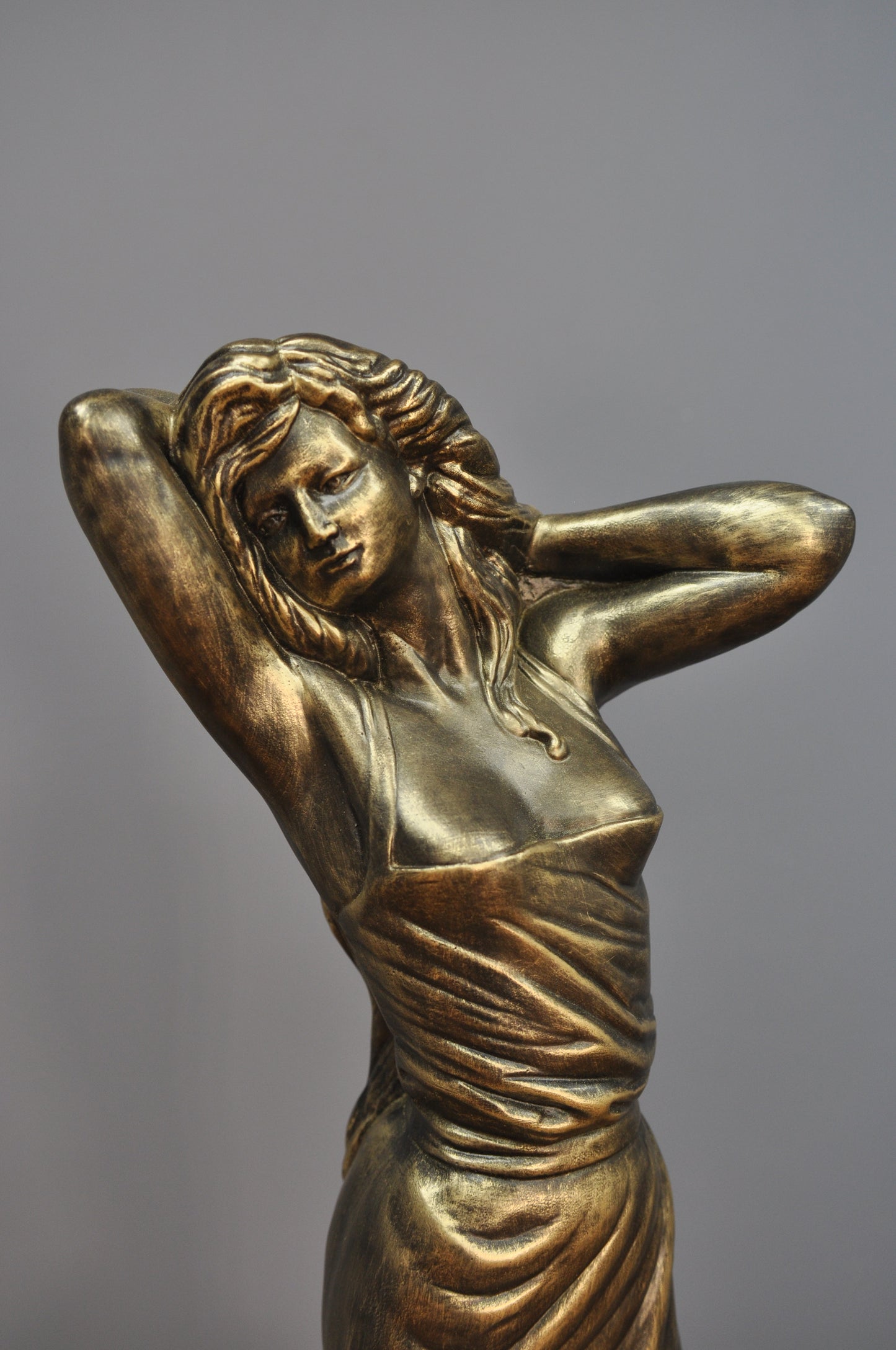 Frauenfigur Frauenstatue Skulptur Frauenbüste Handbemalt Vintage Stil Jugendstil