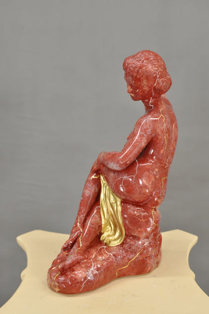 Frauenfigur Frauenstatue Skulptur Frauenbüste Handbemalt Vintage Stil Jugendstil