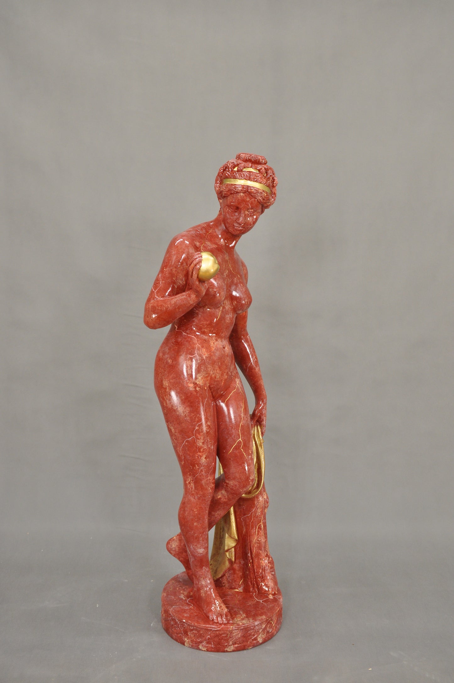 Frauenfigur Frauenstatue Skulptur Frauenbüste Handbemalt Vintage Stil Jugendstil