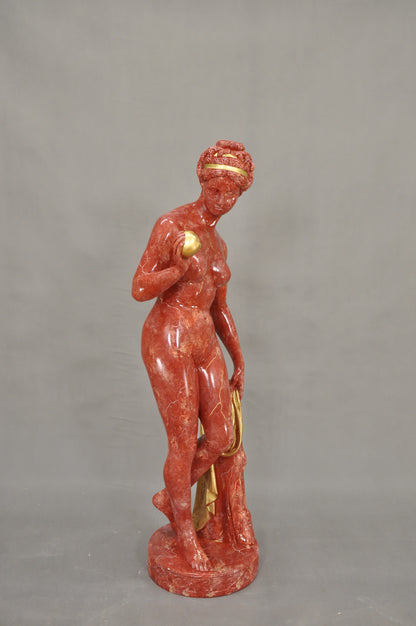Frauenfigur Frauenstatue Skulptur Frauenbüste Handbemalt Vintage Stil Jugendstil