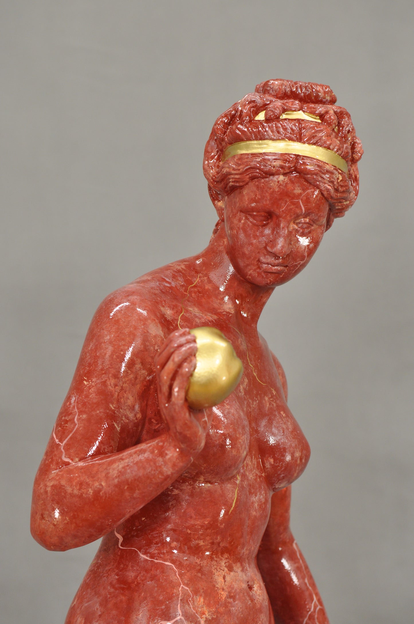 Frauenfigur Frauenstatue Skulptur Frauenbüste Handbemalt Vintage Stil Jugendstil