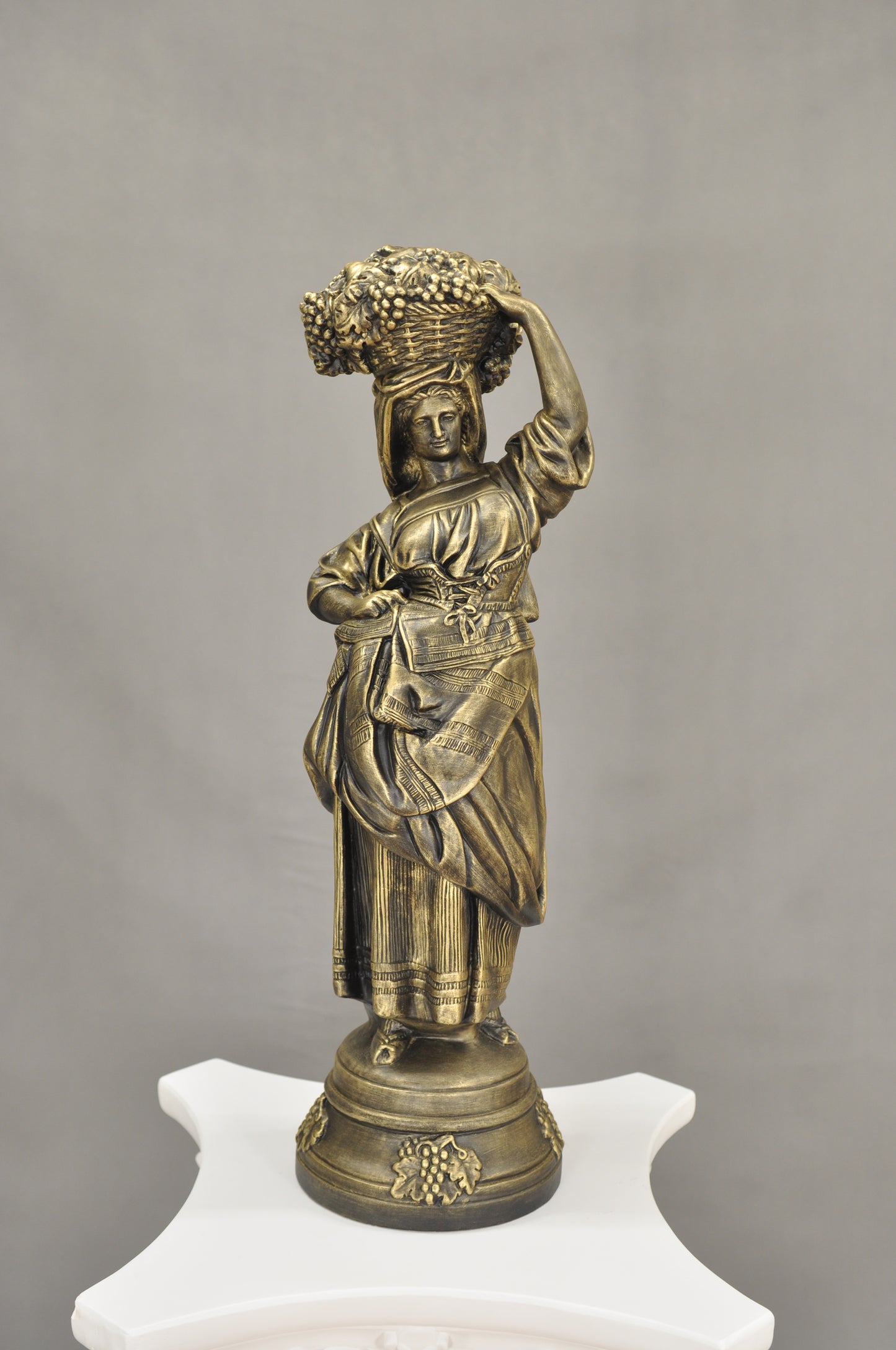 Frauenfigur Frauenstatue Skulptur Frauenbüste Handbemalt Vintage Stil Jugendstil