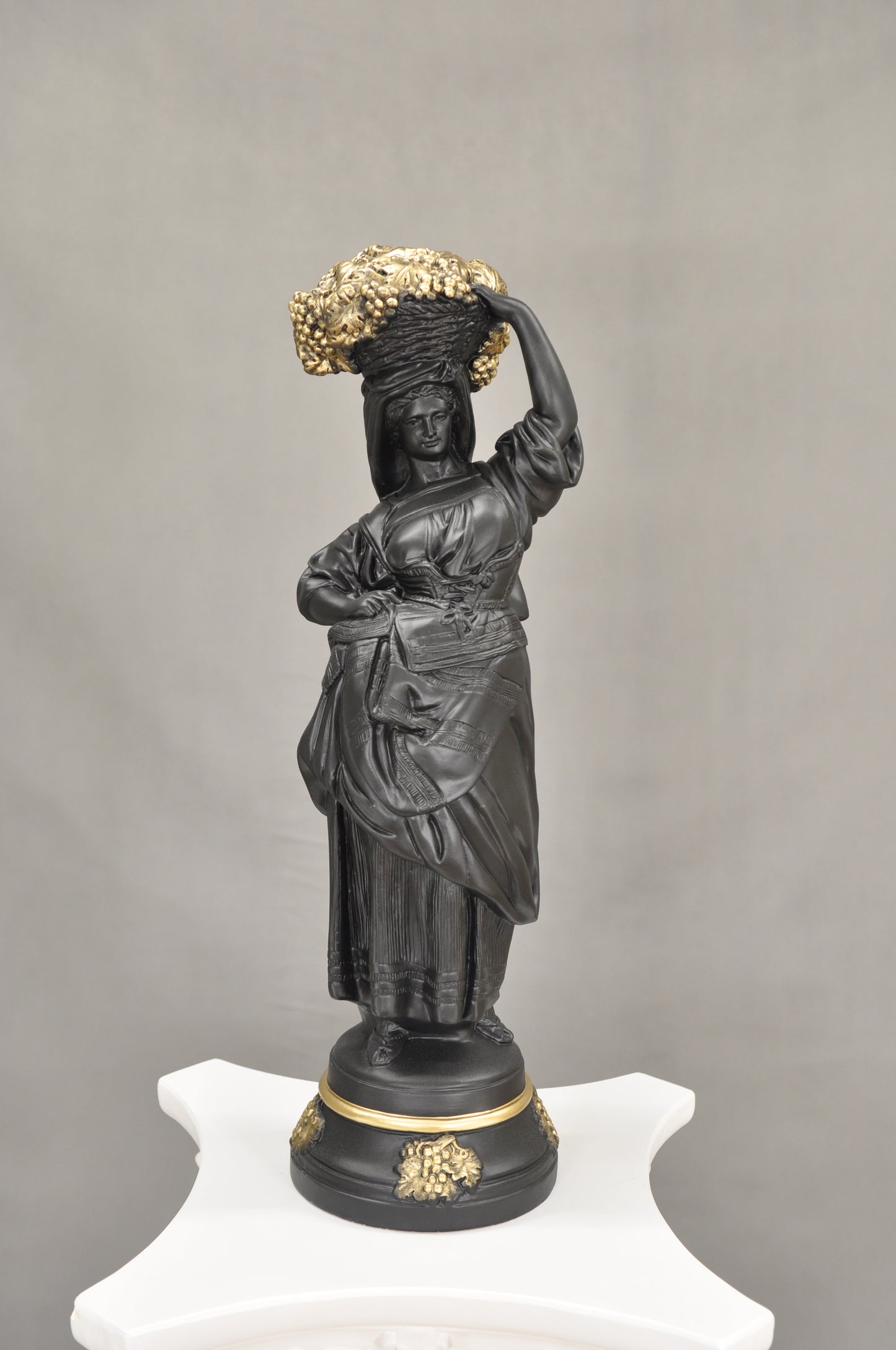 Frauenfigur Frauenstatue Skulptur Frauenbüste Handbemalt Vintage Stil Jugendstil