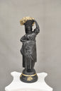 Frauenfigur Frauenstatue Skulptur Frauenbüste Handbemalt Vintage Stil Jugendstil