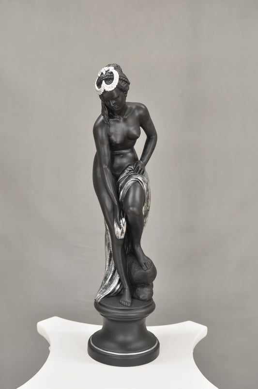 Frauenfigur Frauenstatue Skulptur Frauenbüste Handbemalt Vintage Stil Jugendstil