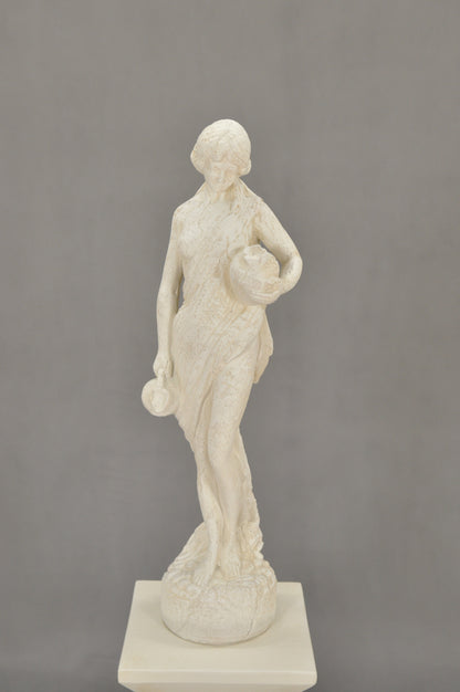 Frauenfigur Frauenstatue Skulptur Frauenbüste Handbemalt Vintage Stil Jugendstil
