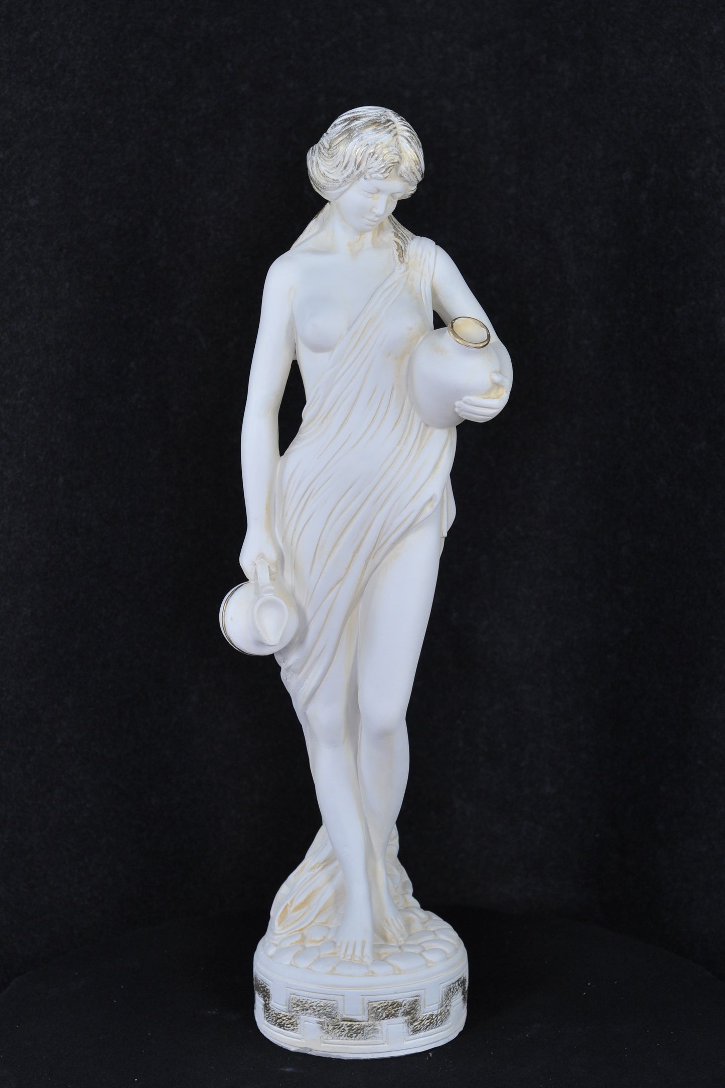 Frauenfigur Frauenstatue Skulptur Frauenbüste Handbemalt Vintage Stil Jugendstil