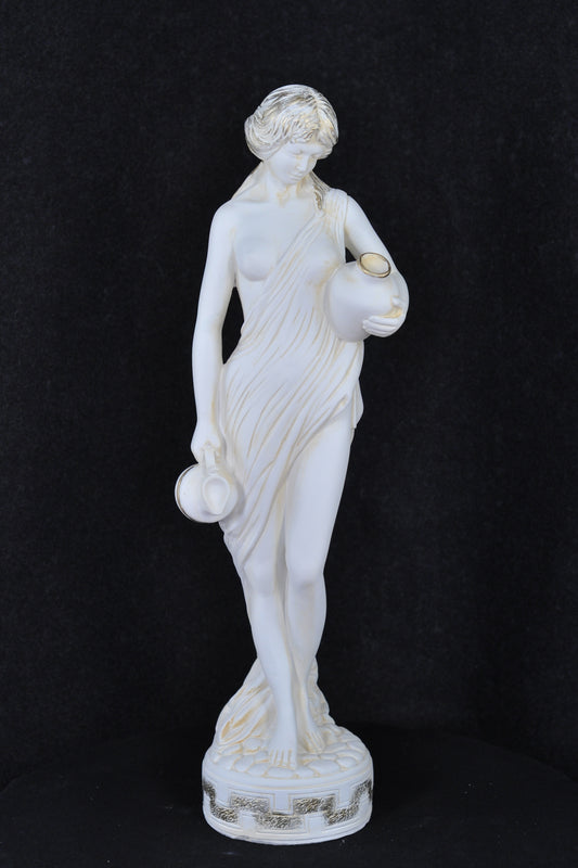 Frauenfigur Frauenstatue Skulptur Frauenbüste Handbemalt Vintage Stil Jugendstil