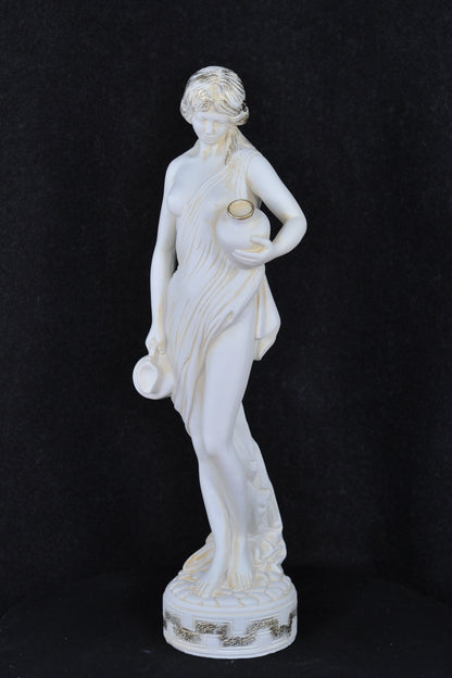 Frauenfigur Frauenstatue Skulptur Frauenbüste Handbemalt Vintage Stil Jugendstil