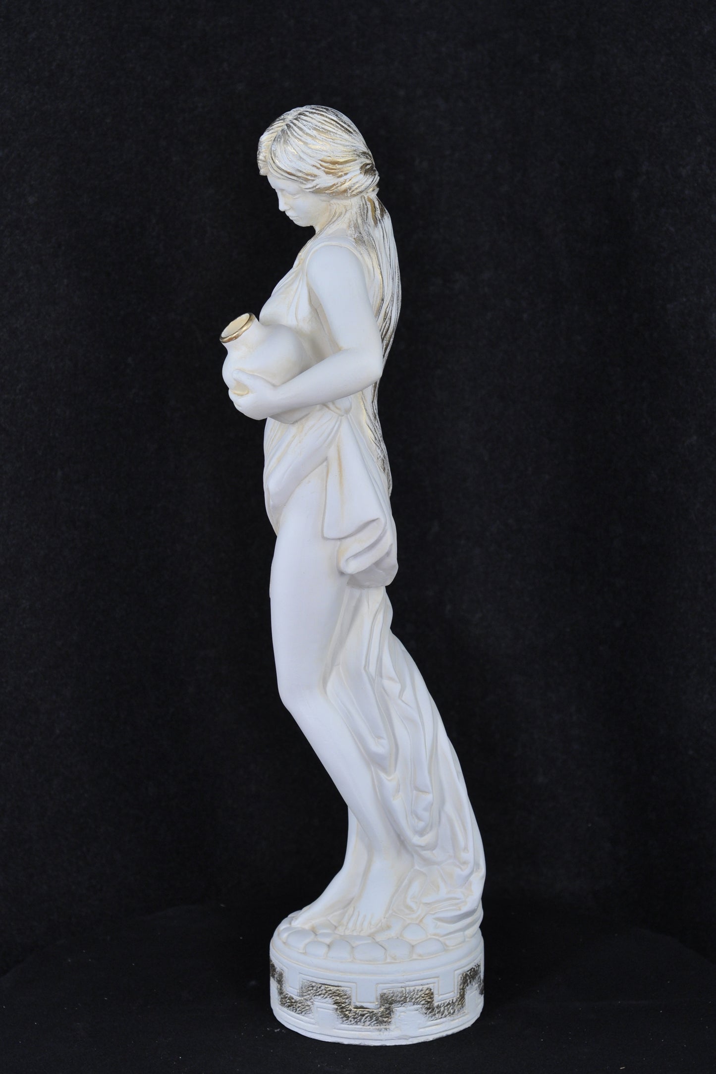 Frauenfigur Frauenstatue Skulptur Frauenbüste Handbemalt Vintage Stil Jugendstil