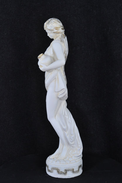 Frauenfigur Frauenstatue Skulptur Frauenbüste Handbemalt Vintage Stil Jugendstil