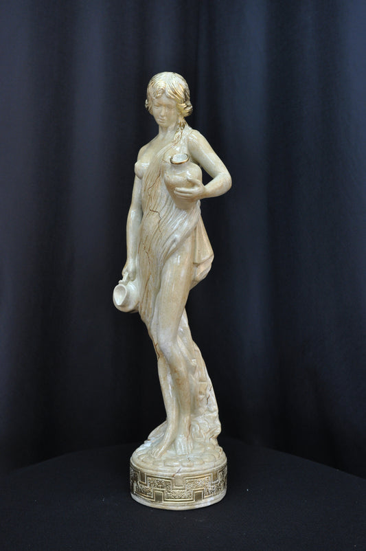 Frauenfigur Frauenstatue Skulptur Frauenbüste Handbemalt Vintage Stil Jugendstil