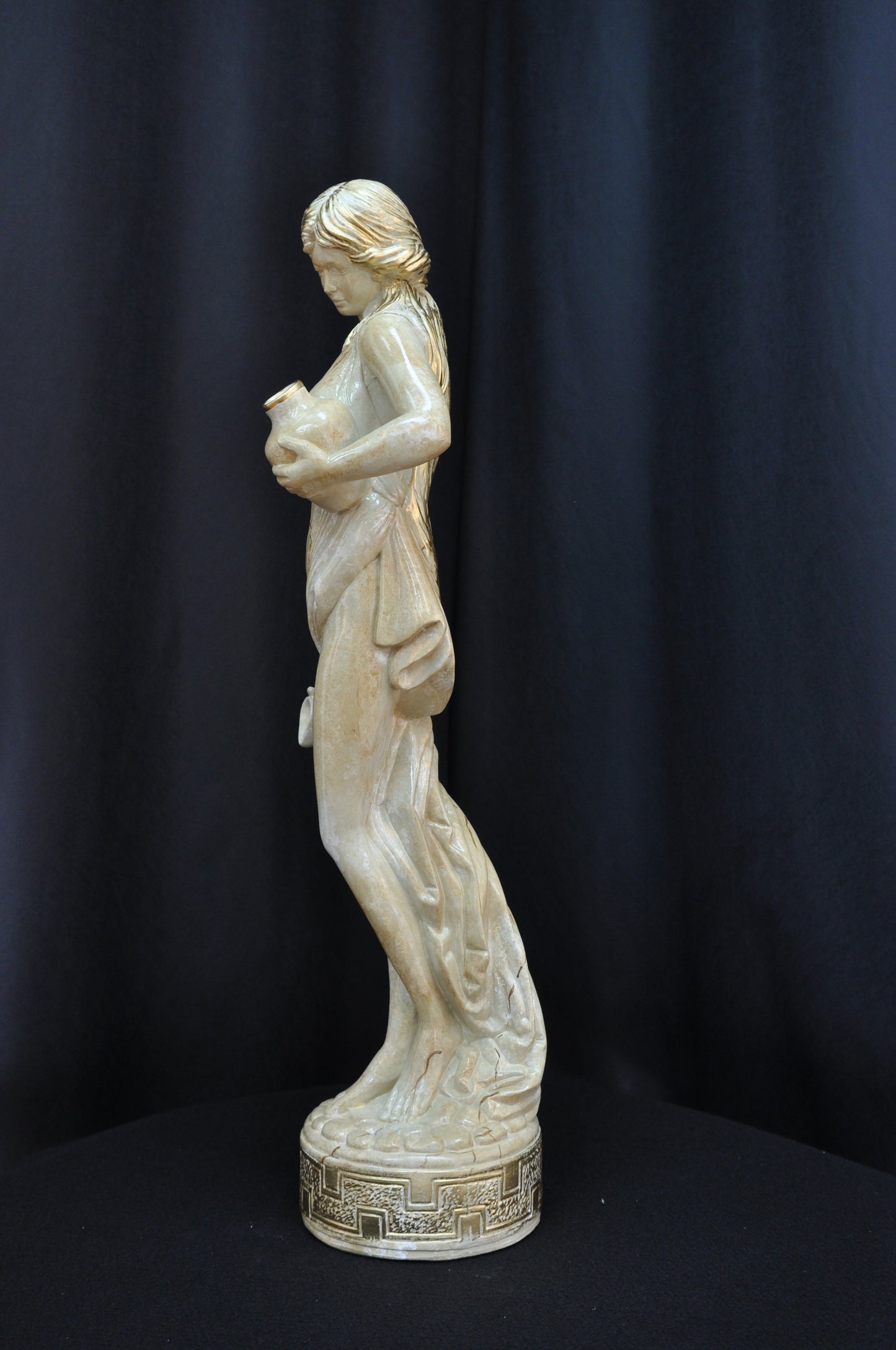 Frauenfigur Frauenstatue Skulptur Frauenbüste Handbemalt Vintage Stil Jugendstil