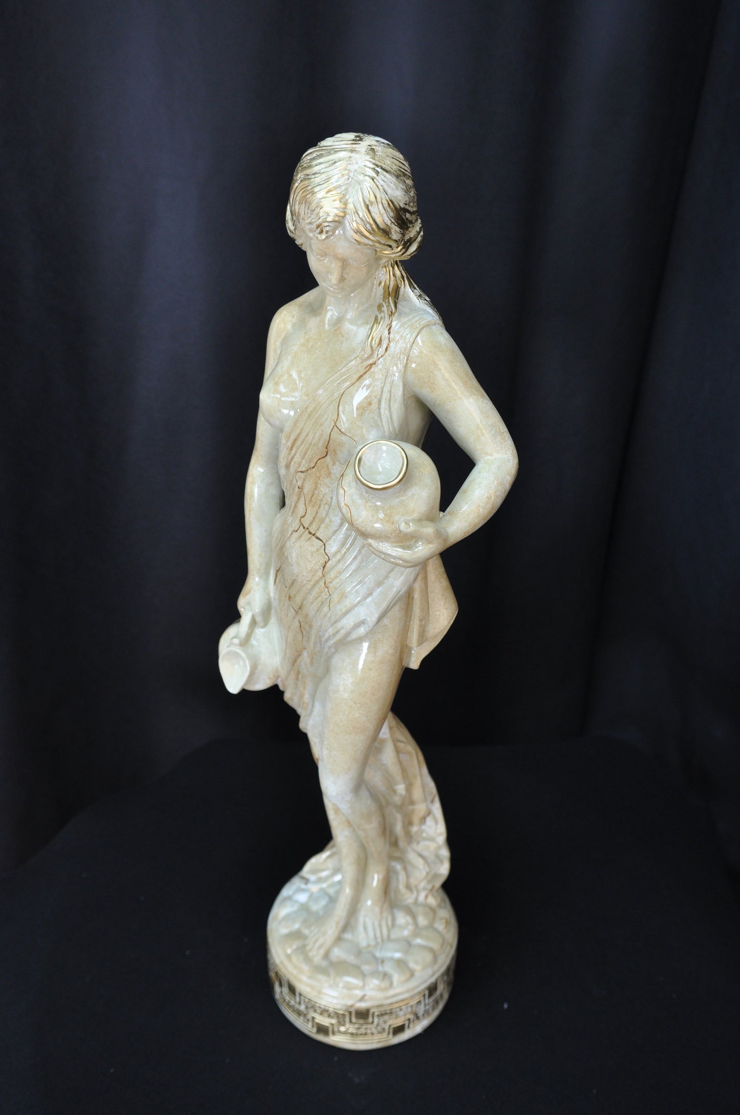 Frauenfigur Frauenstatue Skulptur Frauenbüste Handbemalt Vintage Stil Jugendstil