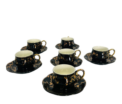 Designer Espressotassen 12 TLG für 6 Personen Barock Stil Mokka Tassen NEU 60 ML