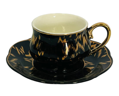 Designer Espressotassen 12 TLG für 6 Personen Barock Stil Mokka Tassen NEU 60 ML