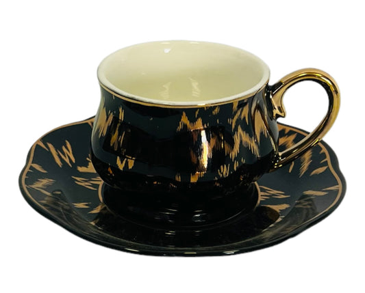 Designer Espressotassen 12 TLG für 6 Personen Barock Stil Mokka Tassen NEU 60 ML