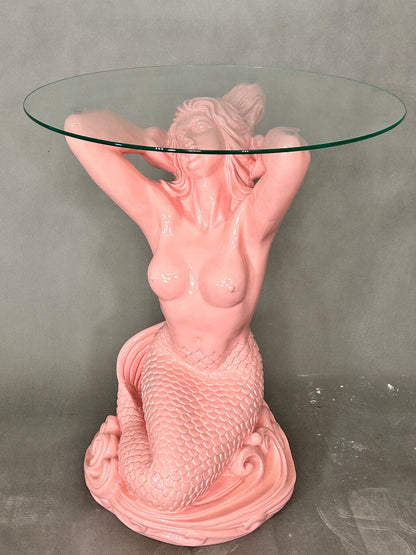 Figurentisch im Frauen Design Beistelltisch, Couchtisch, Glastisch Antik Stil