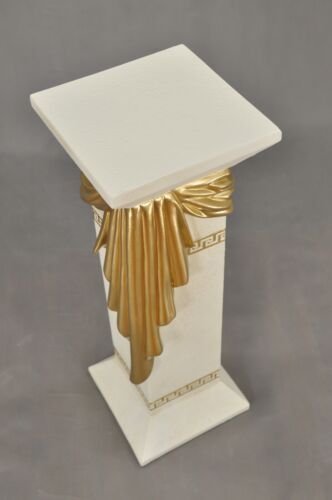 Säule Mäander Style Dekosäule 80cm Griechische Säulen Barock Podest Handbemalt