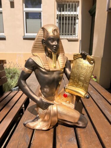 Ramses Pharao Ägyptische Büste Tutanchamun Altes Ägypten Kunstwerk NEU