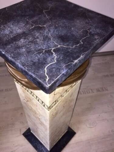 Säule Mäander Style Dekosäule 80cm Griechische Säulen Barock Podest Handbemalt