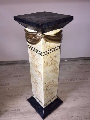 Säule Mäander Style Dekosäule 80cm Griechische Säulen Barock Podest Handbemalt