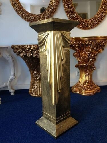 Säule Mäander Style Dekosäule 80cm Griechische Säulen Barock Podest Handbemalt